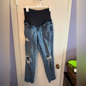 Old navy distressed maternity jeans